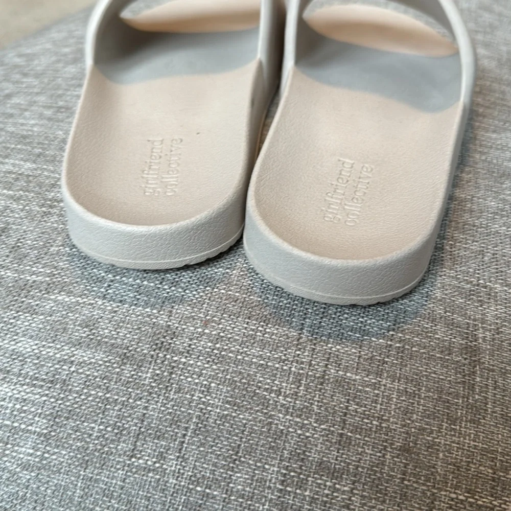 Girlfriend collective white flip-flops